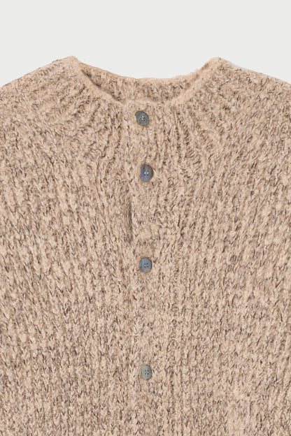 Taupe Melange Cashmere Cloud Cardigan