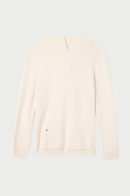 Ivory Cashmere Hoodie