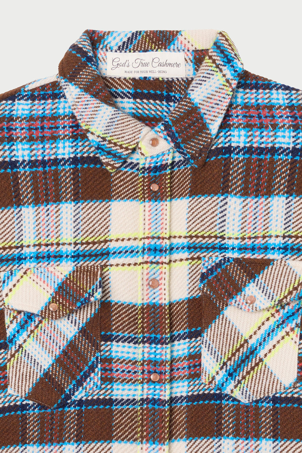 Mocha Tartan Cashmere Shirt