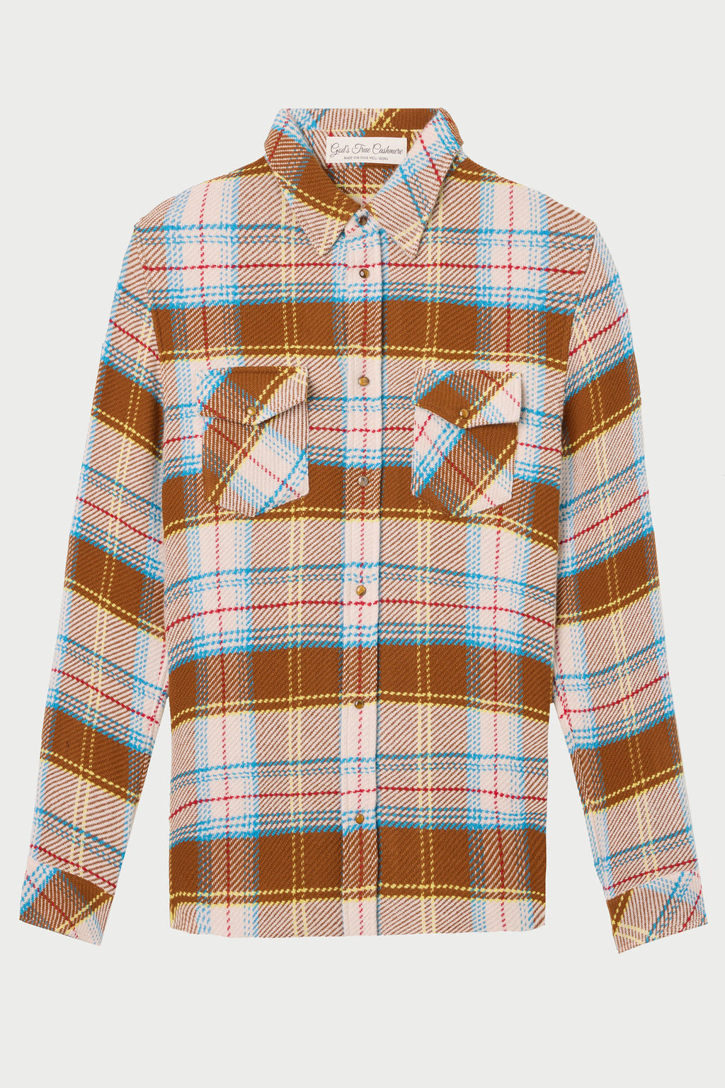 Sepia Tartan Cashmere Shirt