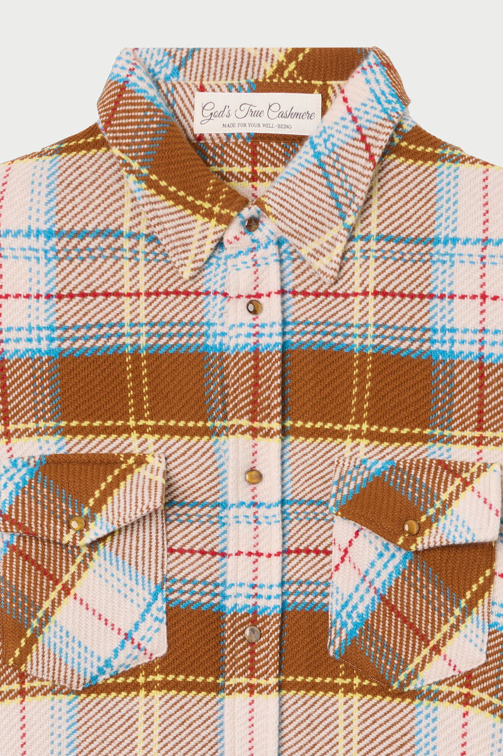 Sepia Tartan Cashmere Shirt