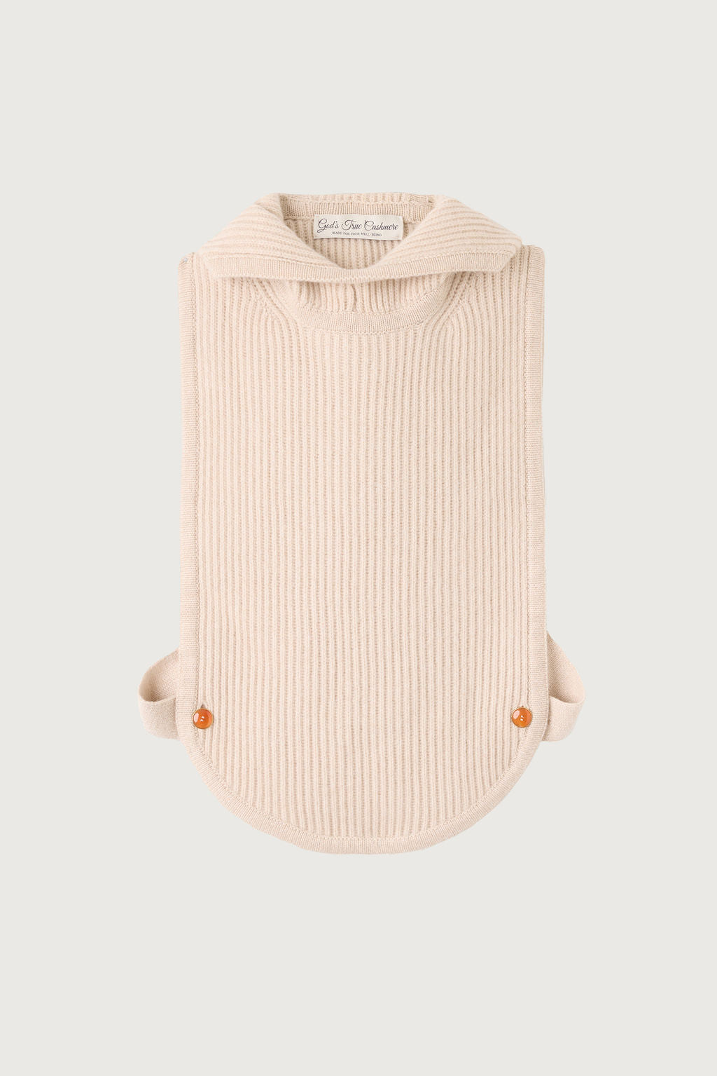 Taupe Melange Cashmere Sleeveless Hoodie