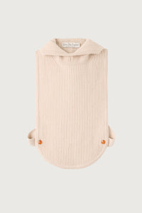 Taupe Melange Cashmere Sleeveless Hoodie