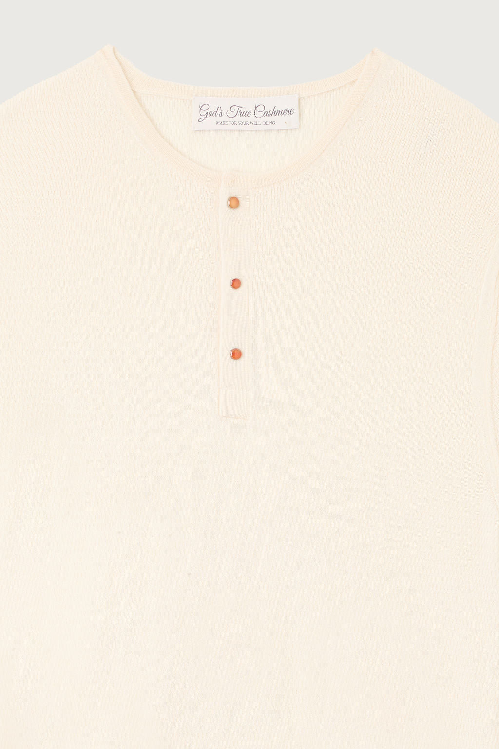 Antique Ivory Cashmere Henley