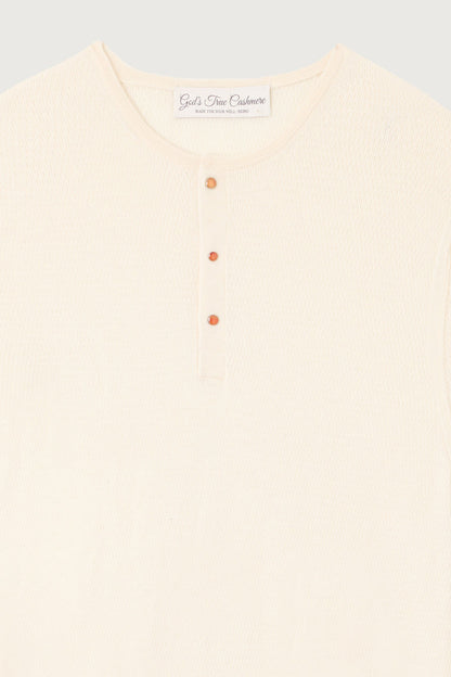Antique Ivory Cashmere Henley