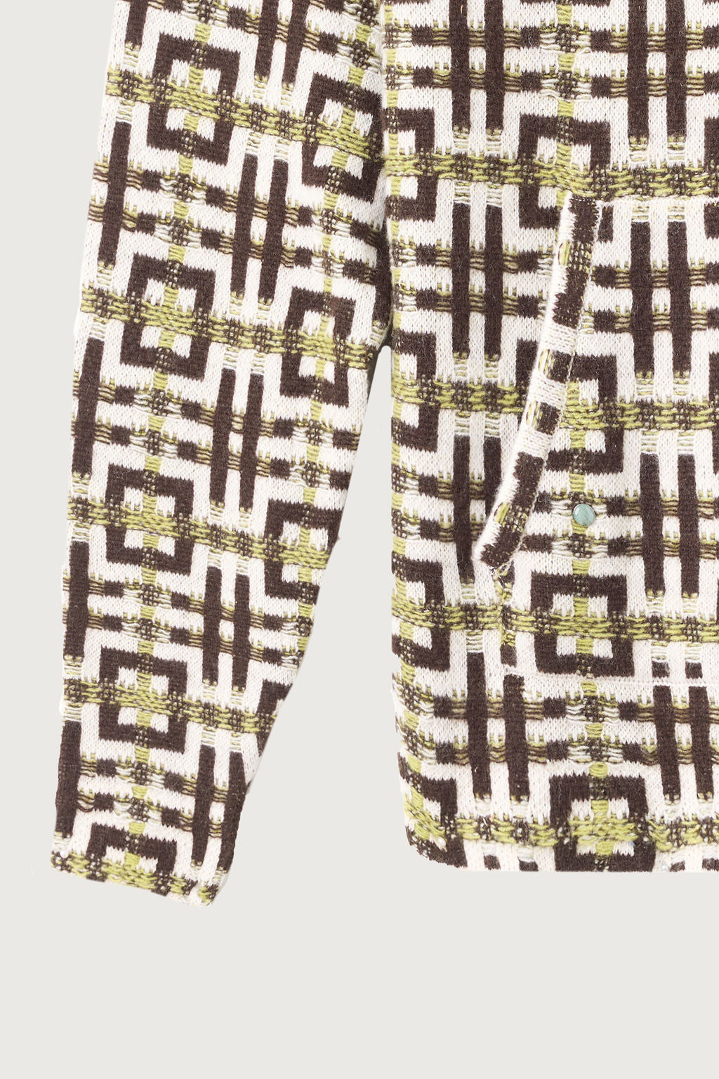 Lime Antique Geo Cashmere Hoodie