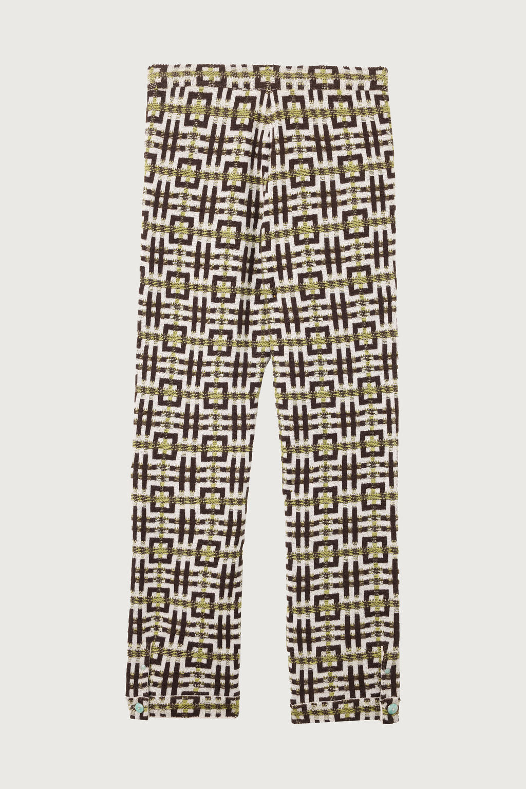 Lime Antique Geo Cashmere Knit Pant