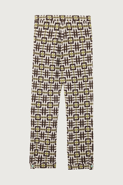 Lime Antique Geo Cashmere Knit Pant