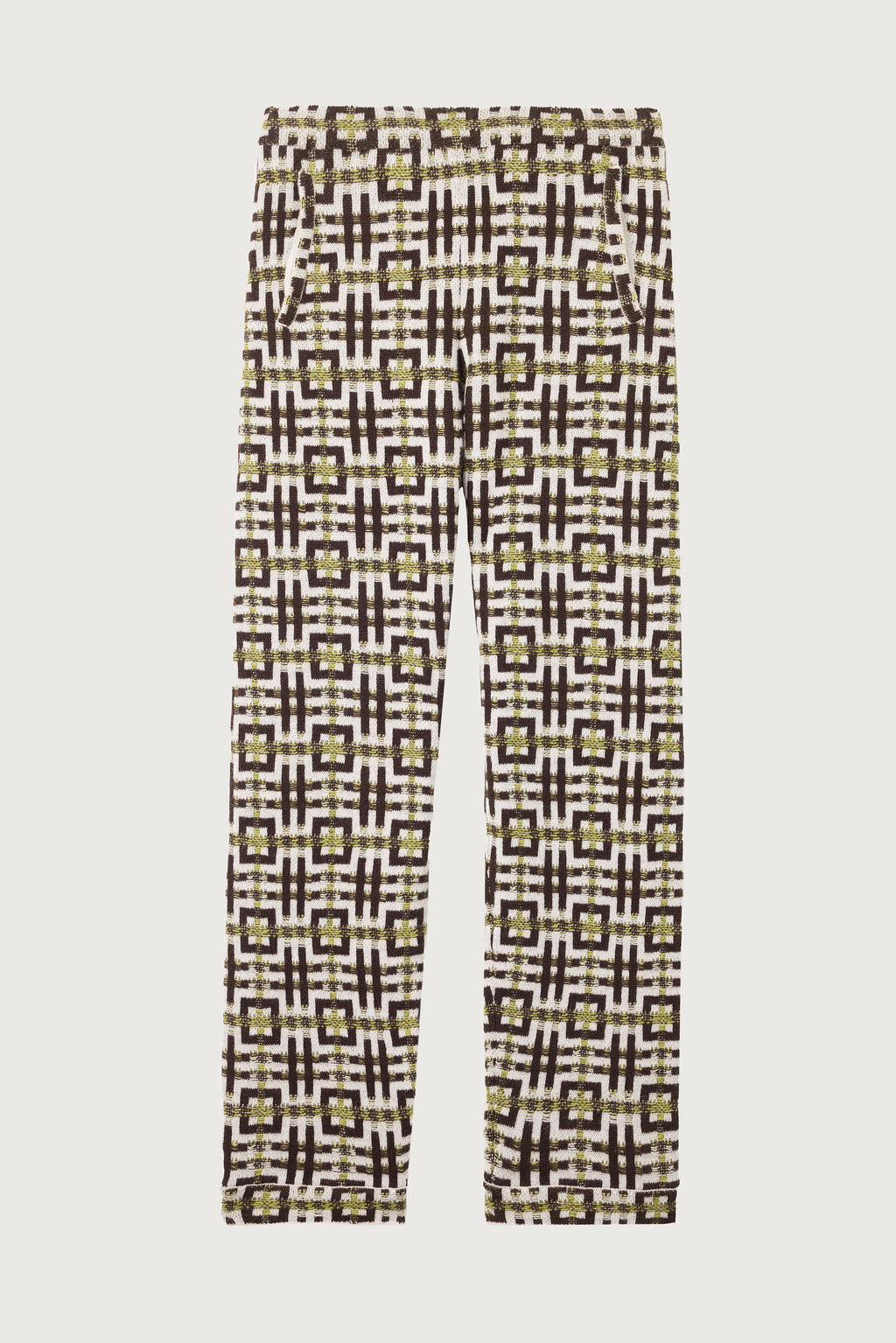 Lime Antique Geo Cashmere Knit Pant
