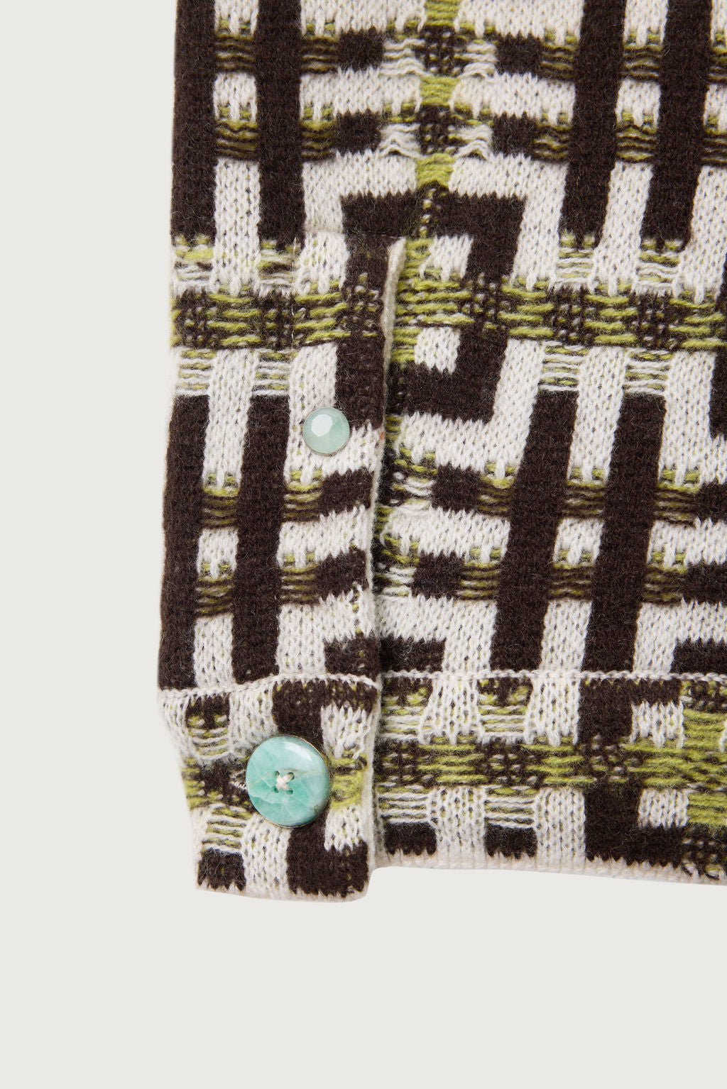 Lime Antique Geo Cashmere Knit Pant