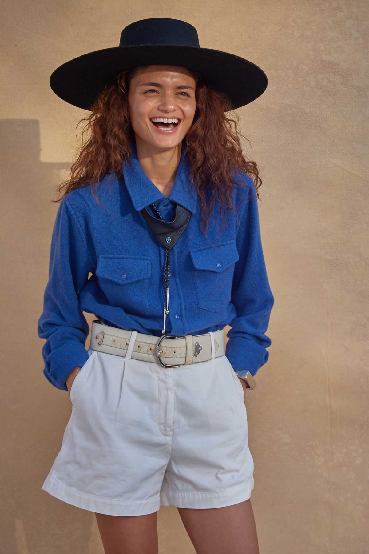 Navy Cashmere Shirt