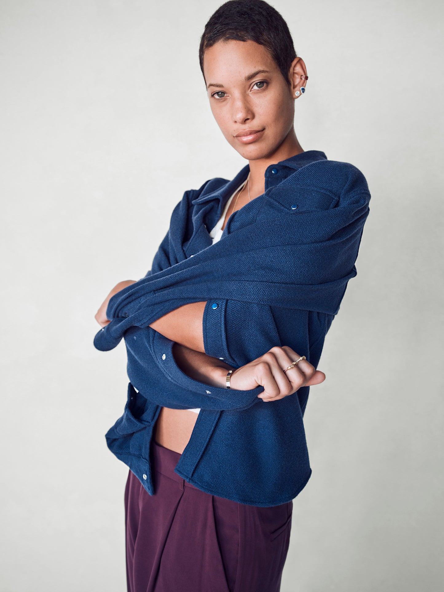 Dark Navy Cashmere Shirt
