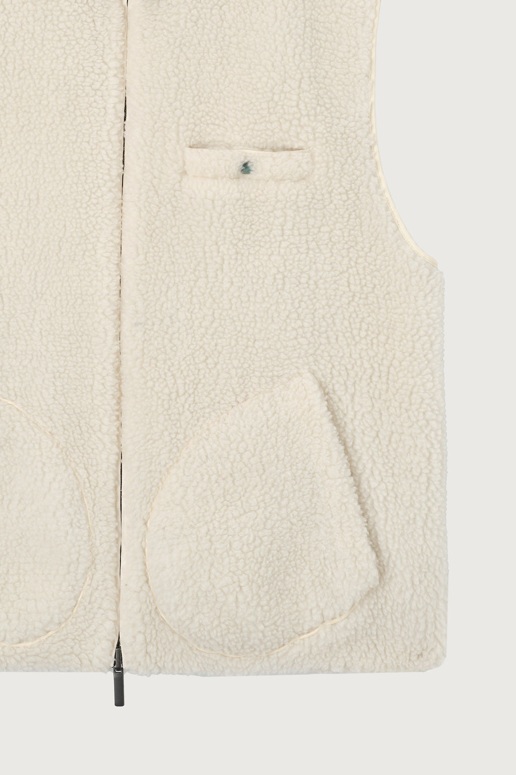 Ivory Cashmere Sherpa Vest