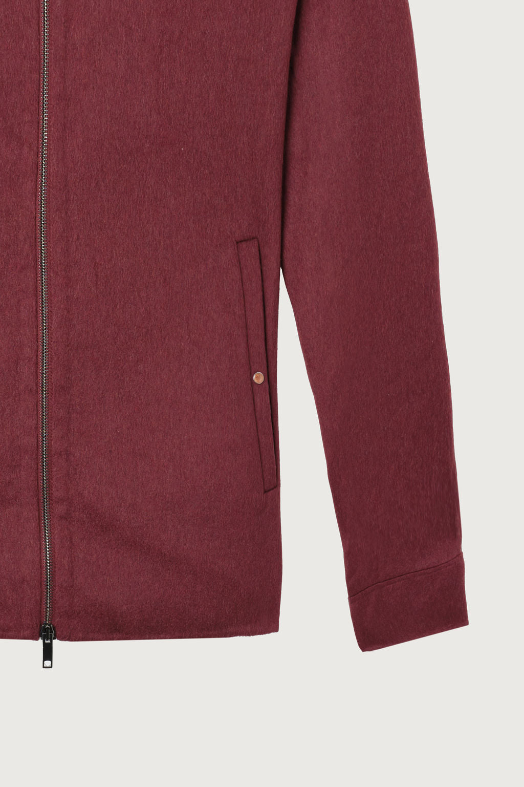 Maroon Double Face Cashmere Hoodie