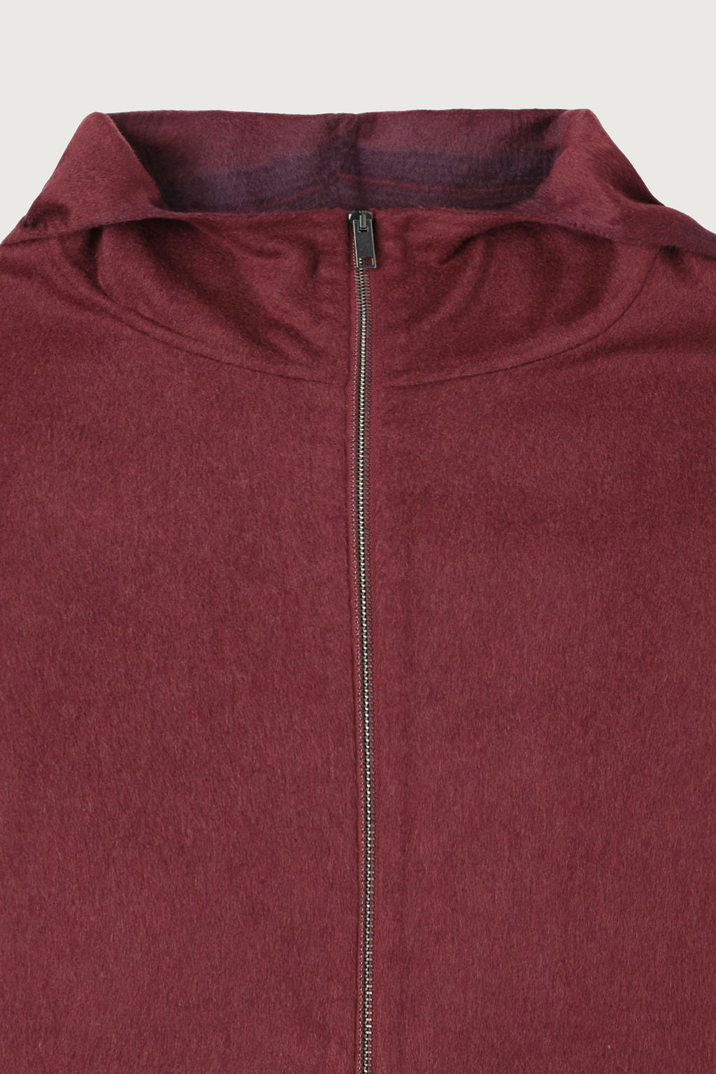 Maroon Double Face Cashmere Hoodie