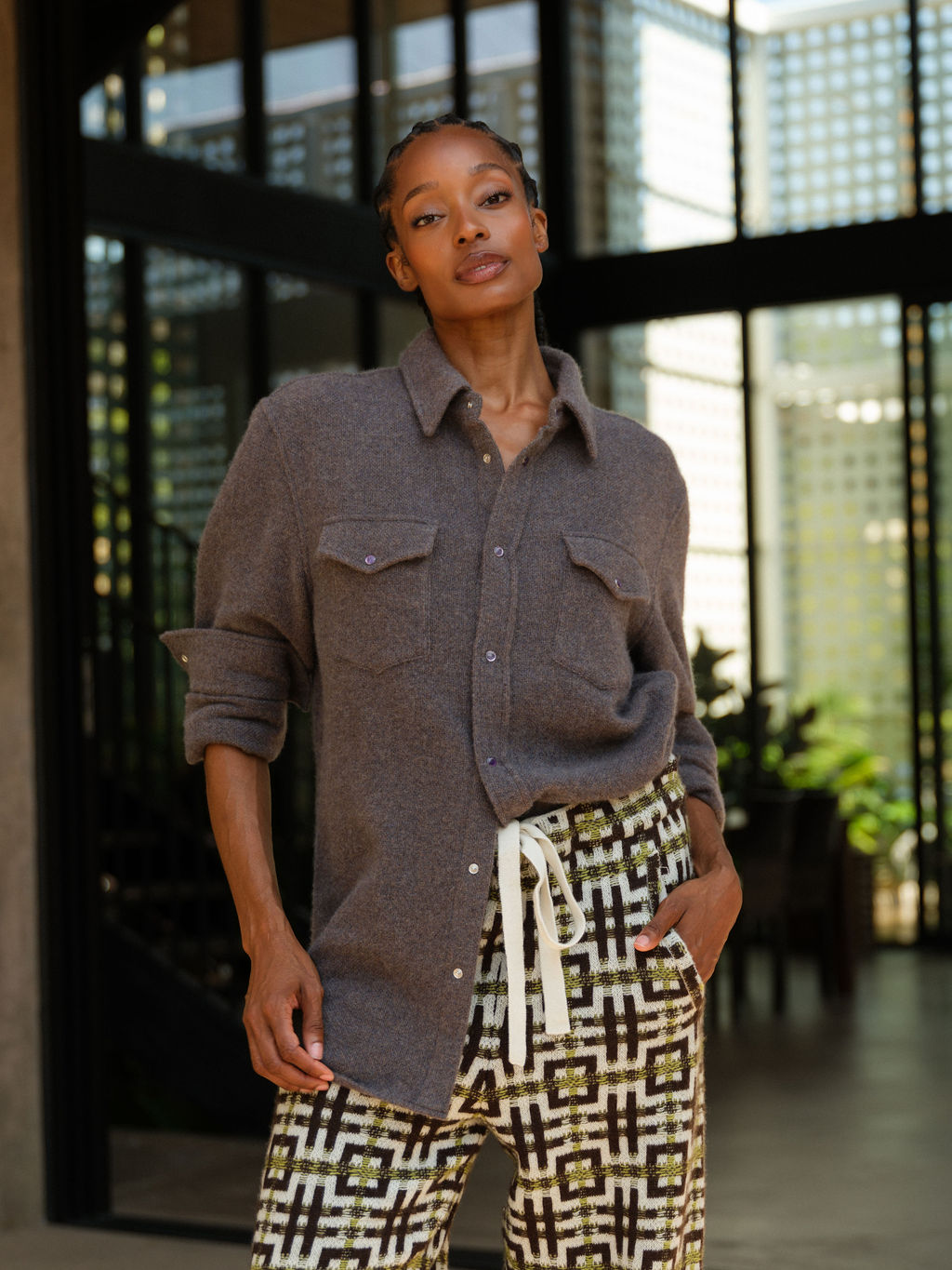 Espresso Cashmere Shirt