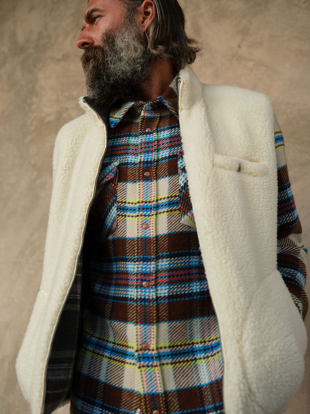 Mocha Tartan Cashmere Shirt
