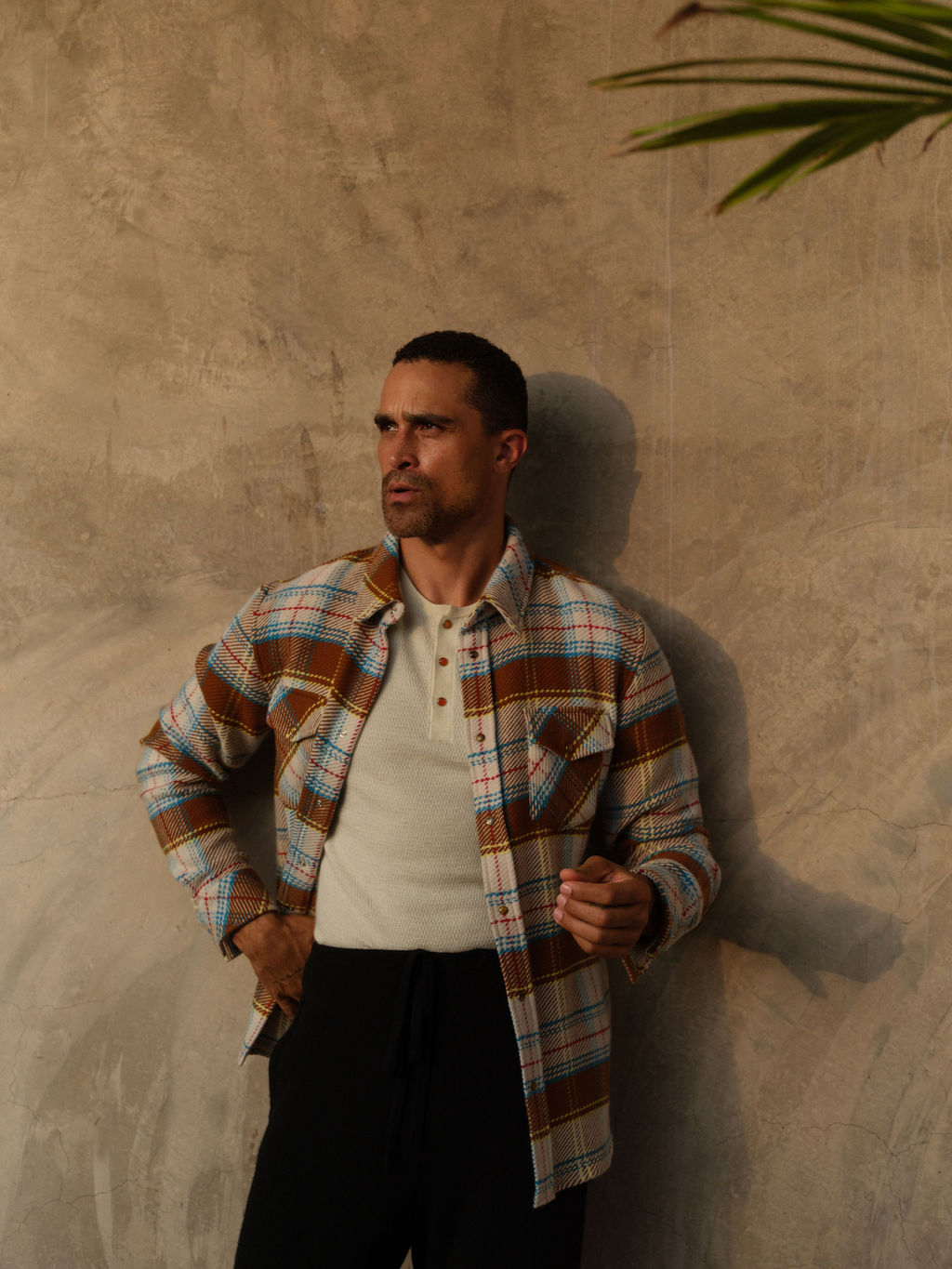 Sepia Tartan Cashmere Shirt