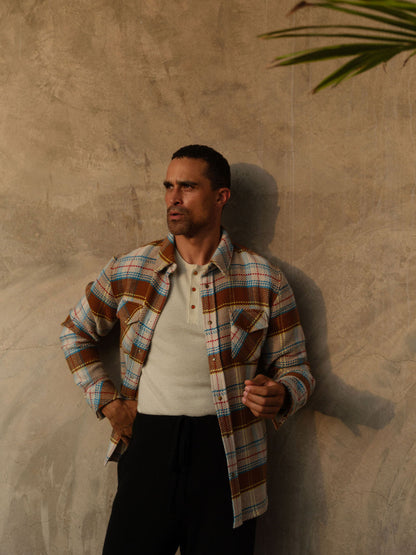 Sepia Tartan Cashmere Shirt