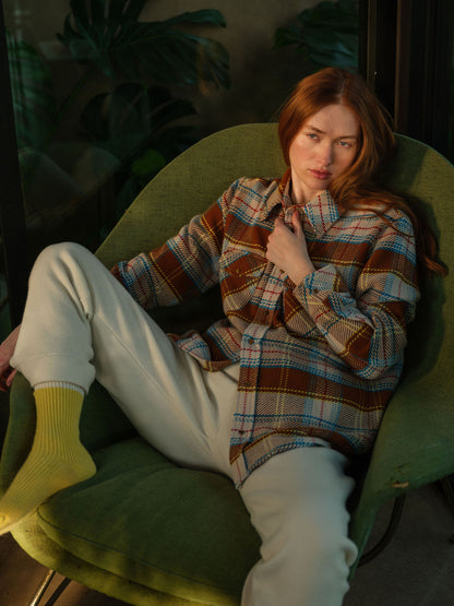 Sepia Tartan Cashmere Shirt