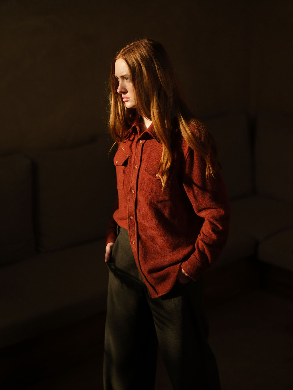 Sienna Solid Cashmere Shirt