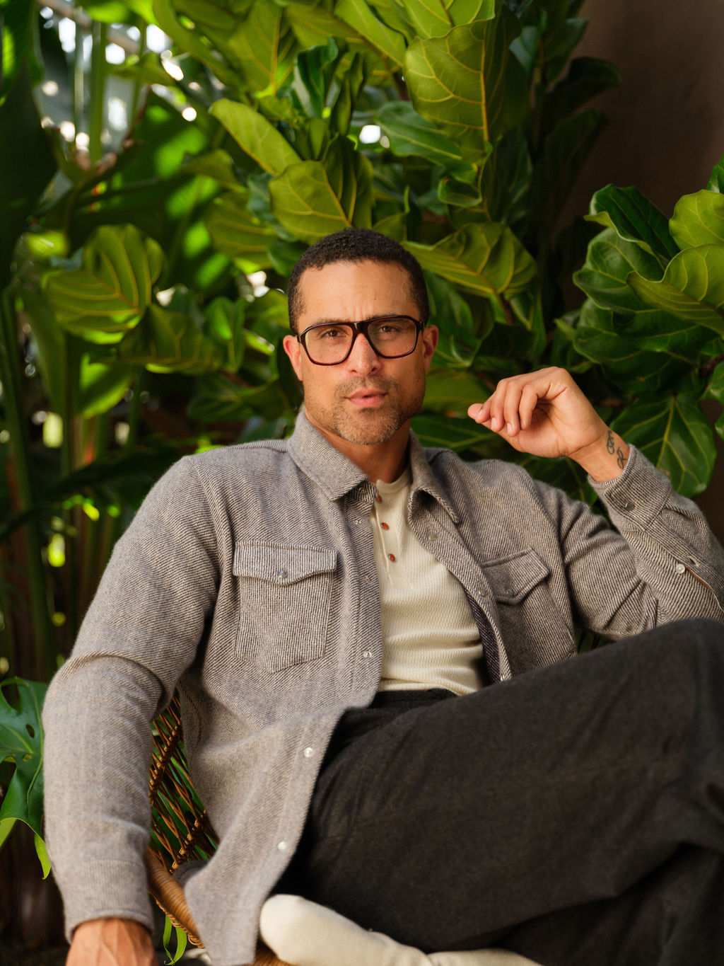 Slate Denim Cashmere Shirt