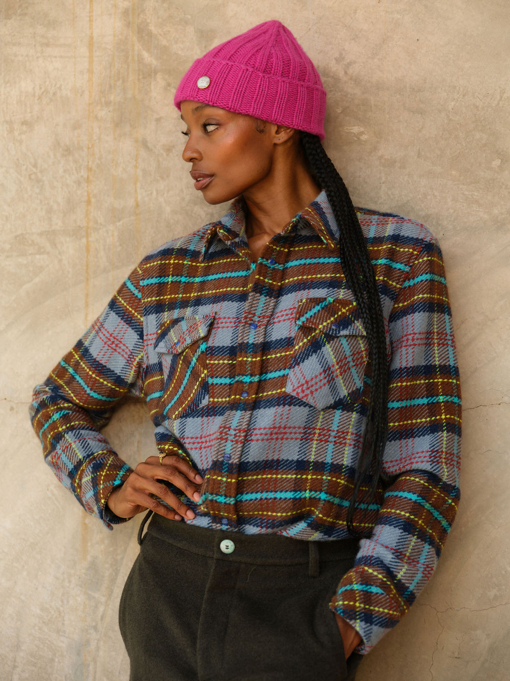 Stone Jeans Tartan Cashmere Shirt