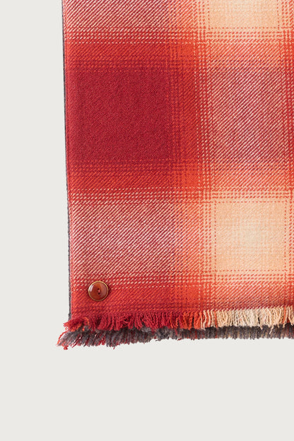 Tomato Plaid Cashmere Scarf