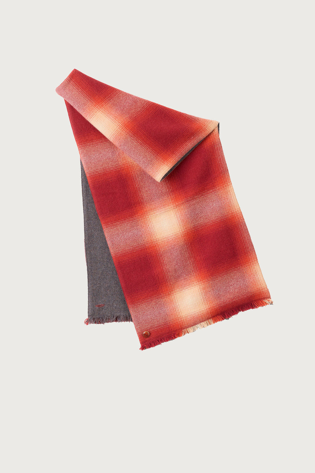 Tomato Plaid Cashmere Scarf