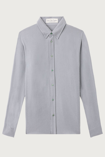 Mid Grey Solid Cashmere Shirt