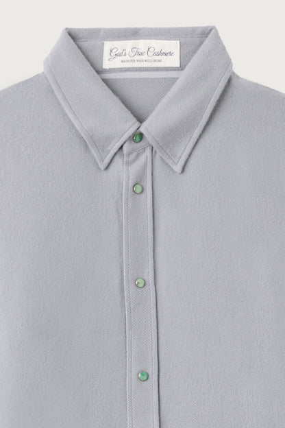 Mid Grey Solid Cashmere Shirt