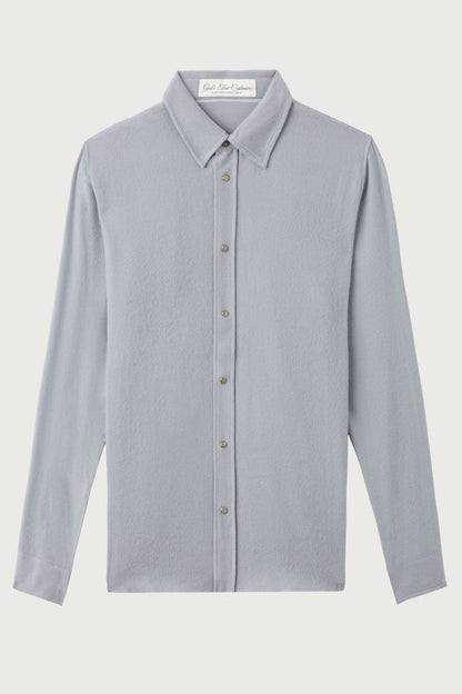 Mid Grey Solid Cashmere Shirt