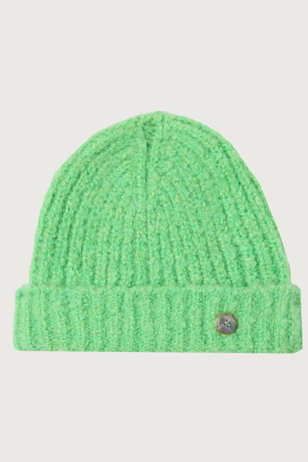 Lime Cashmere Boucle Beanie
