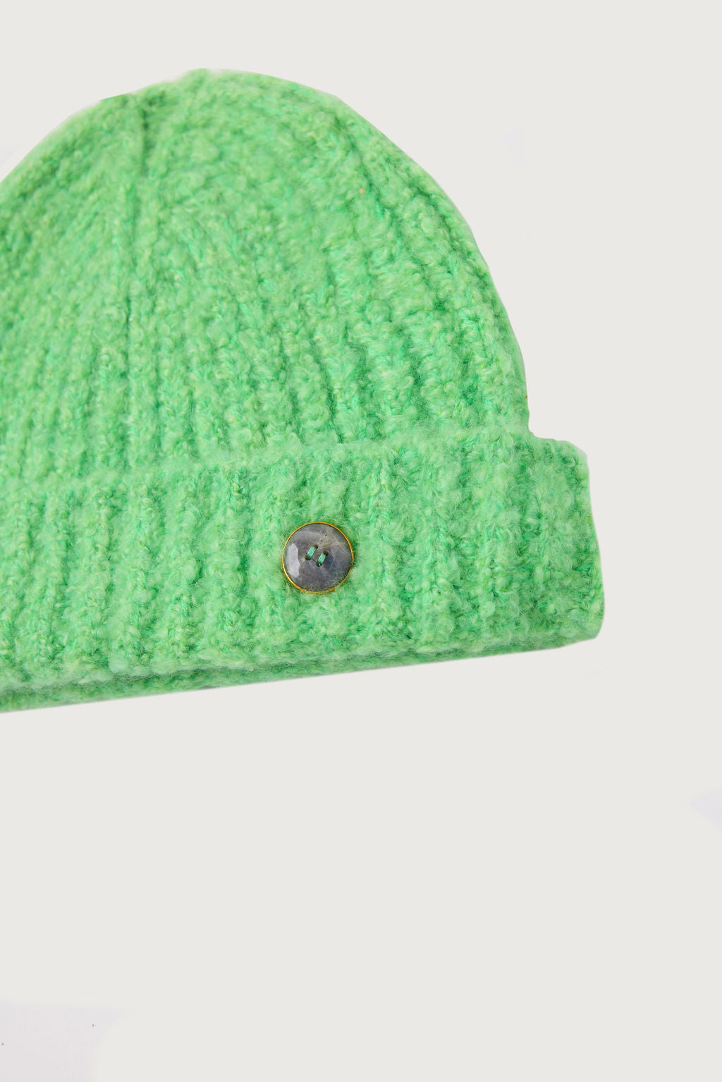 Lime Cashmere Boucle Beanie