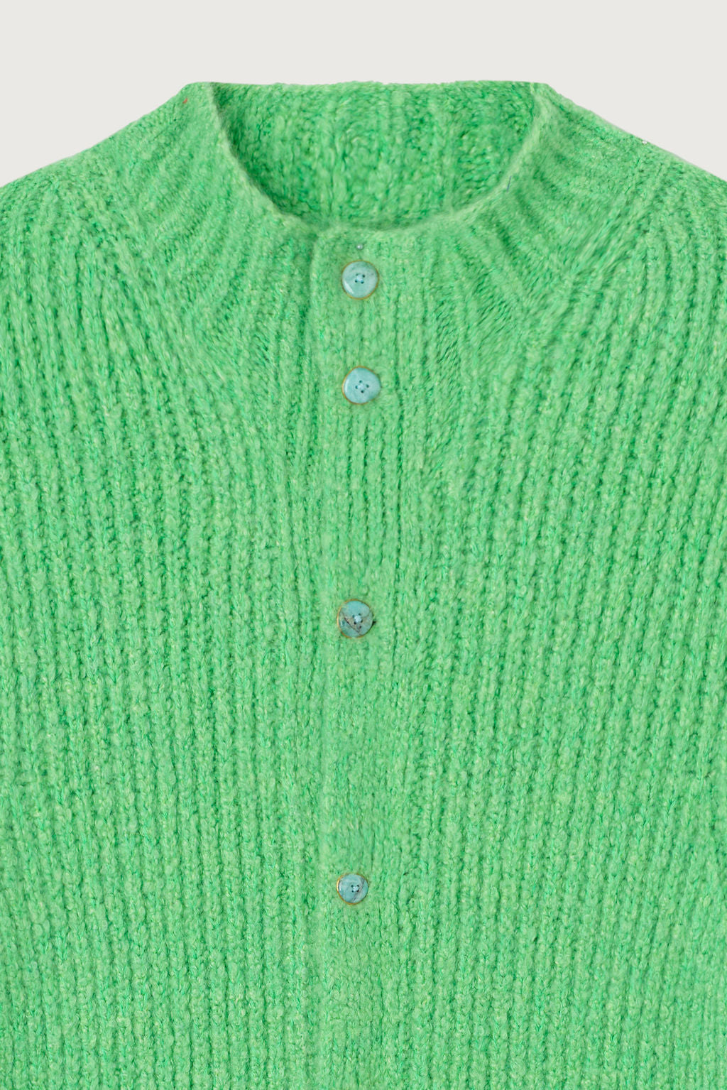 Green Melange Cashmere Cloud Cardigan