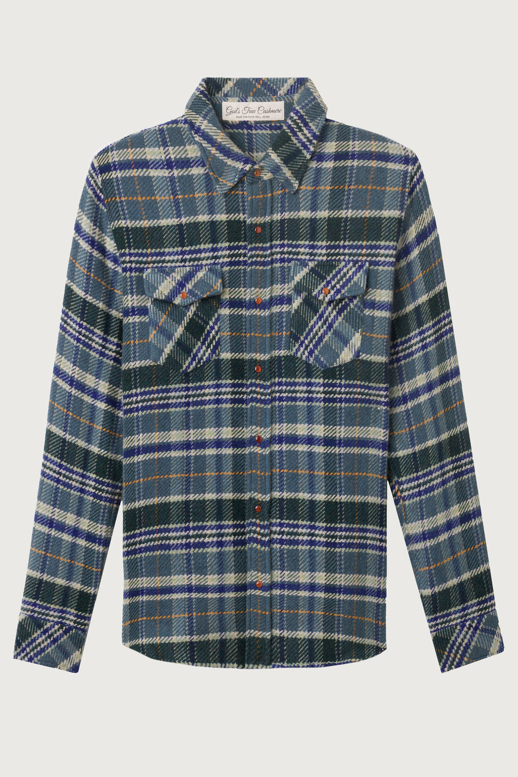 Oceantide Plaid Cashmere Shirt