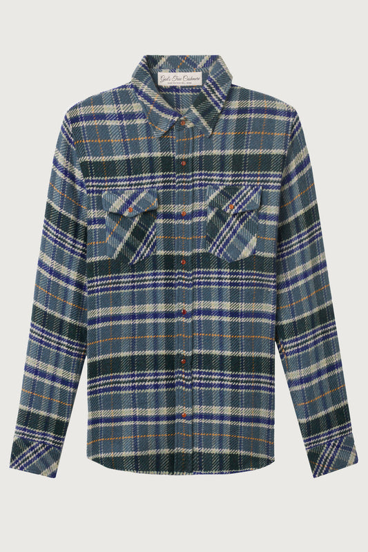 Oceantide Plaid Cashmere Shirt