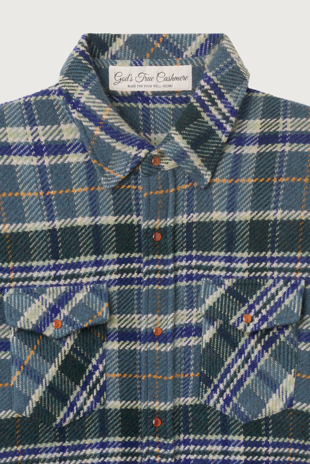 Oceantide Plaid Cashmere Shirt