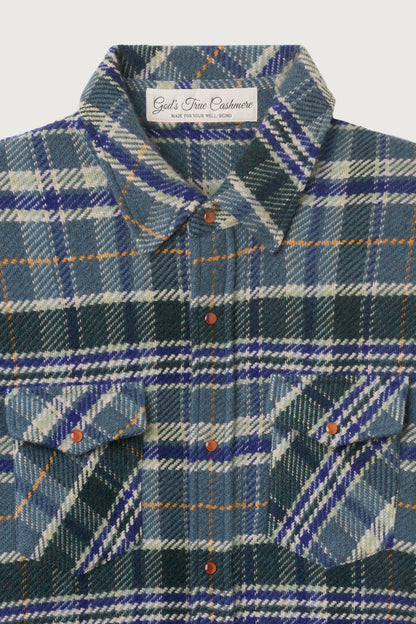 Oceantide Plaid Cashmere Shirt