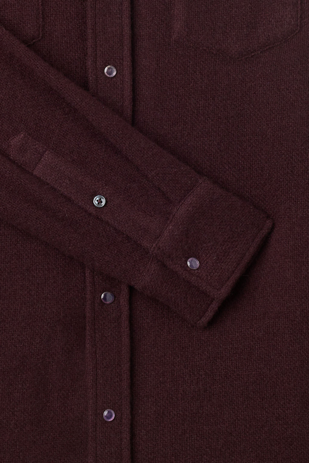 Claret Solid Cashmere Shirt