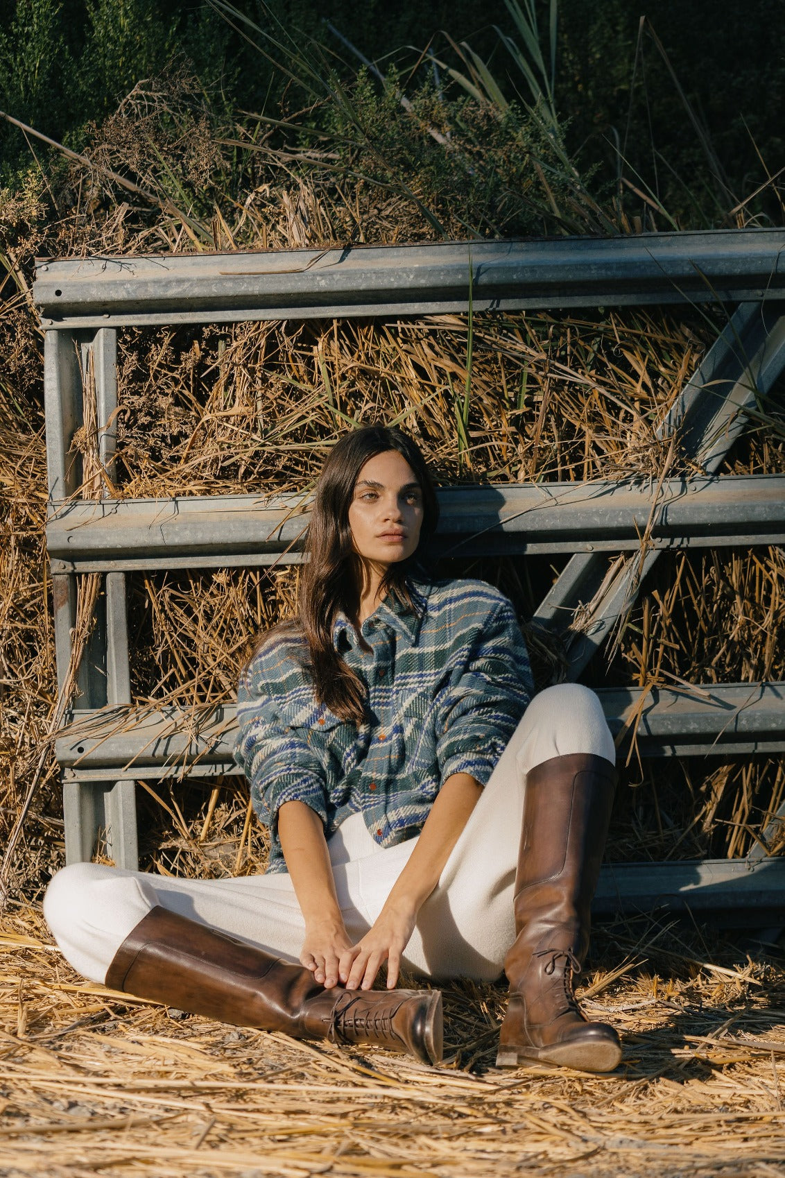 Oceantide Plaid Cashmere Shirt