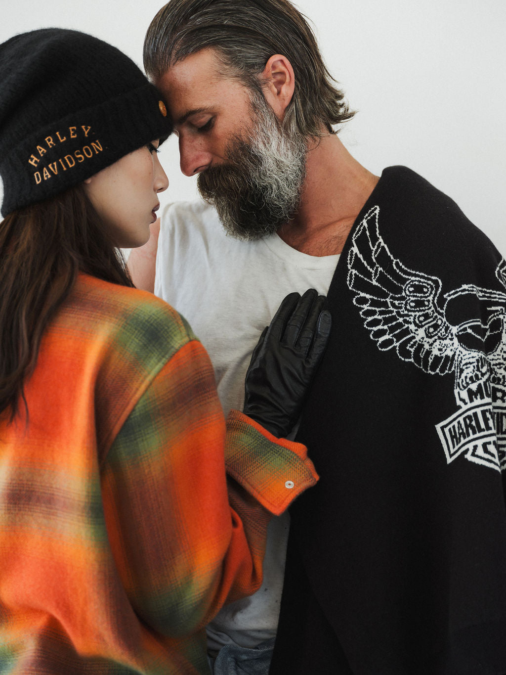 Black Boucle Cashmere Beanie