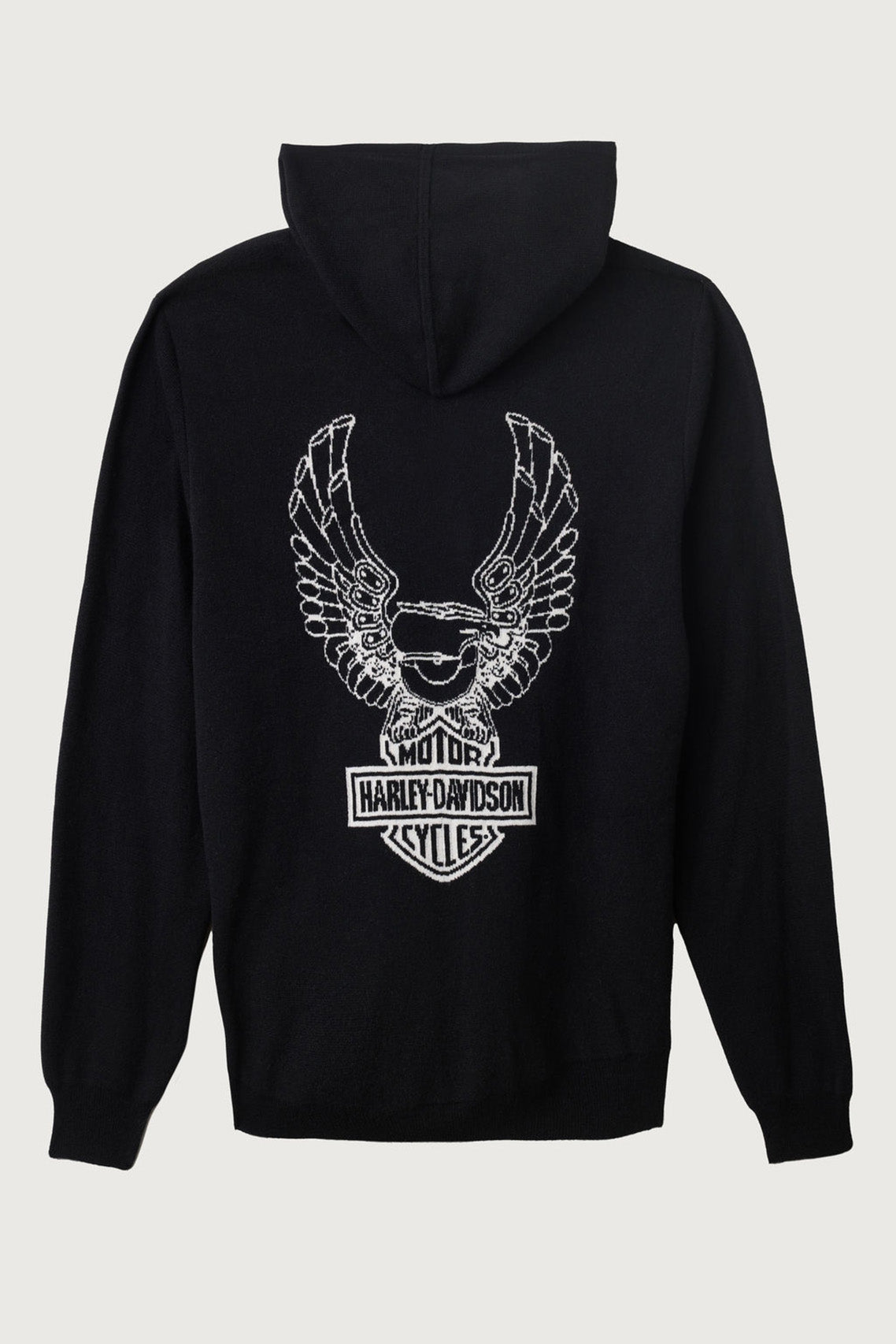 Black Milano Knit Cashmere Logo Hoodie – God's True Cashmere