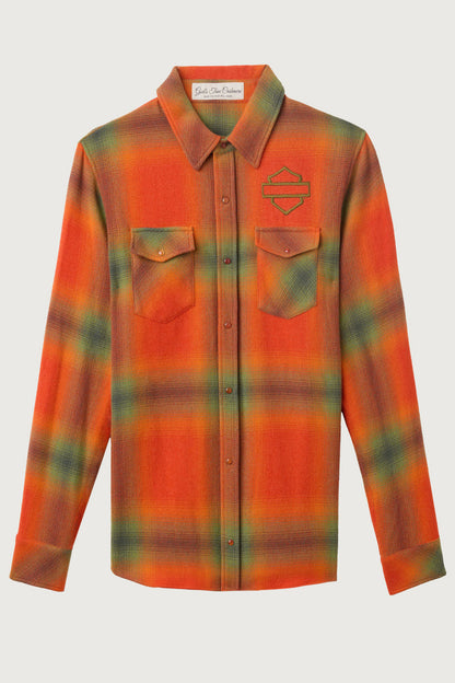 Olive Shadow Plaid Cashmere Shirt