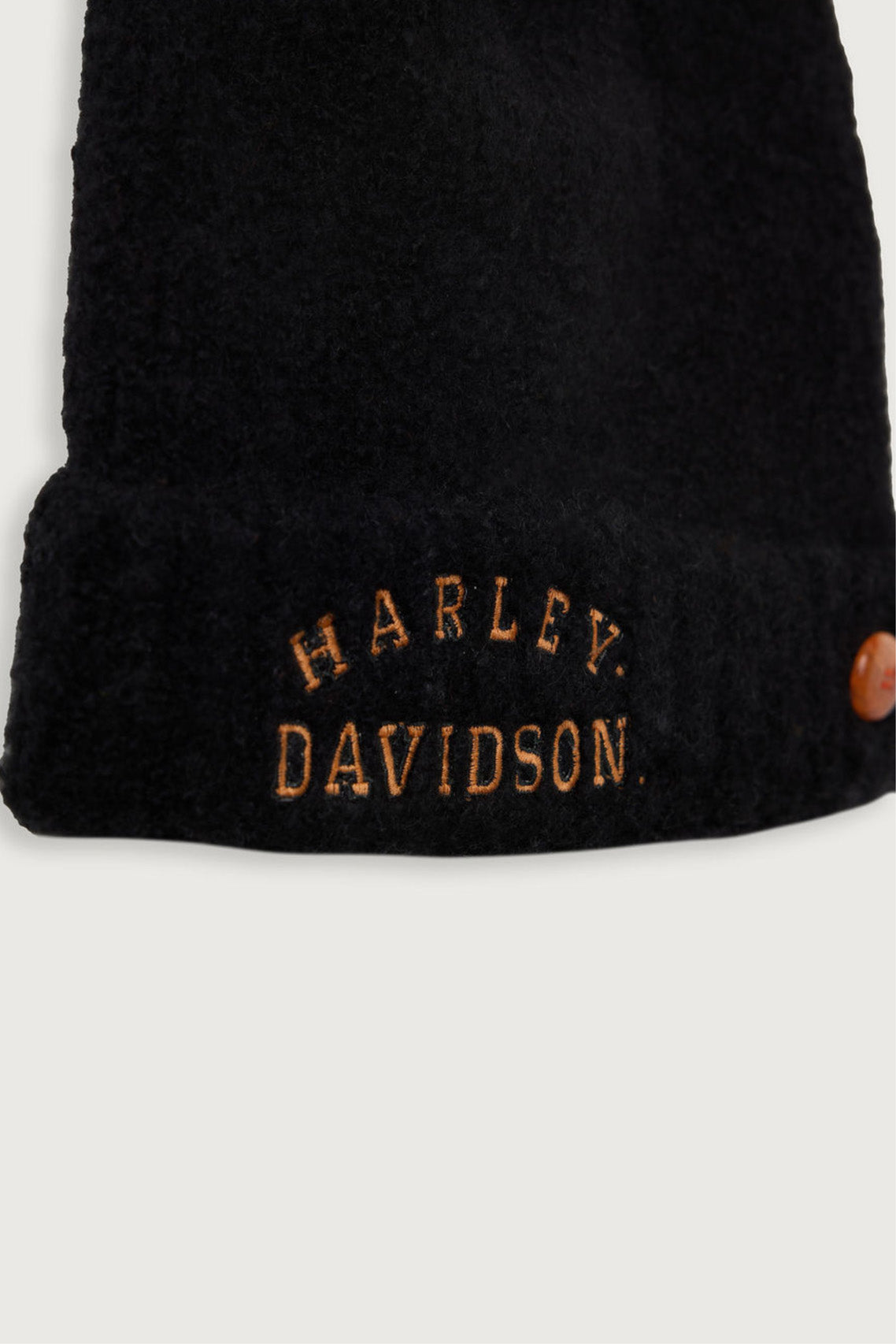 Black Boucle Cashmere Beanie