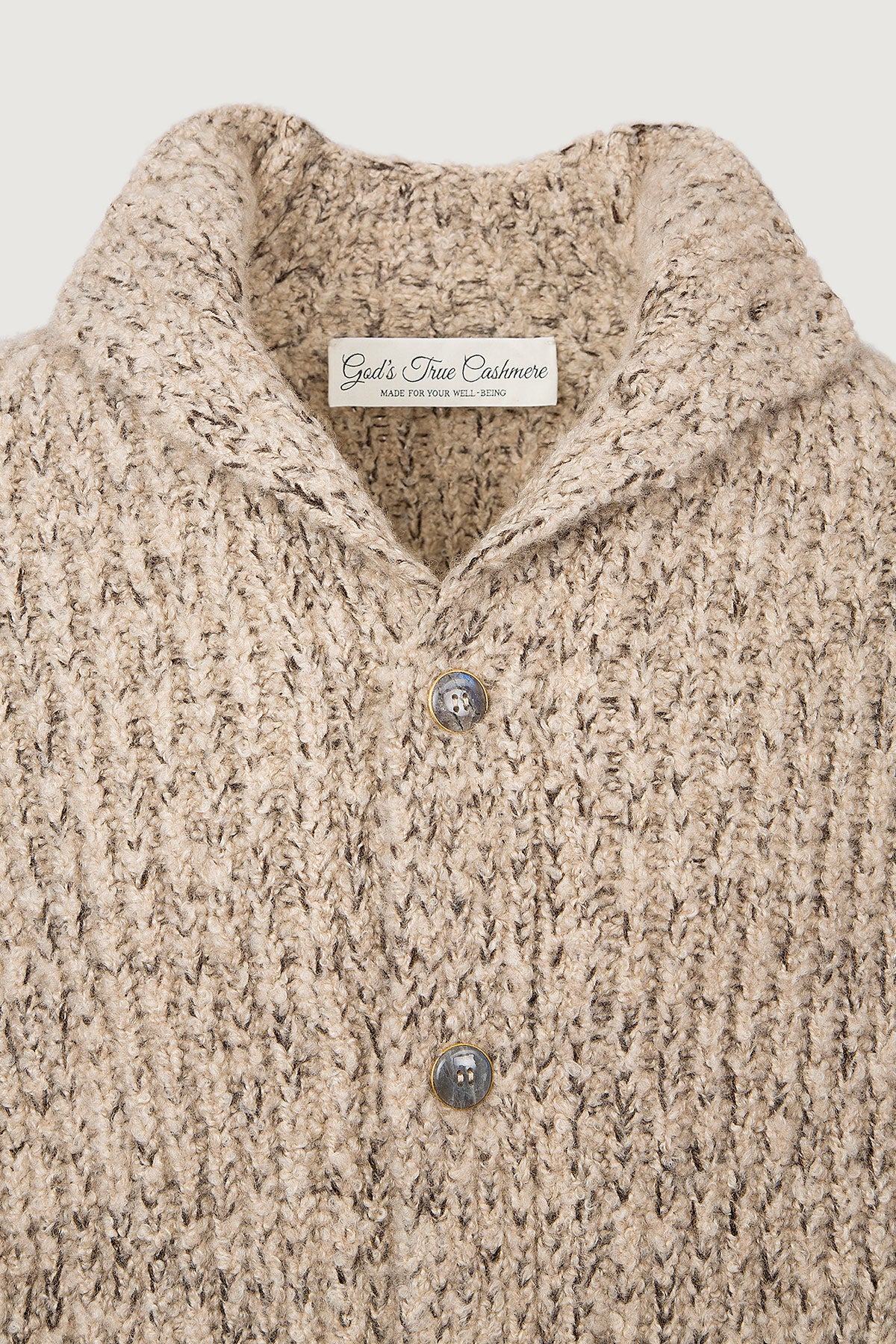 Taupe Melange Cashmere Cloud Cardigan