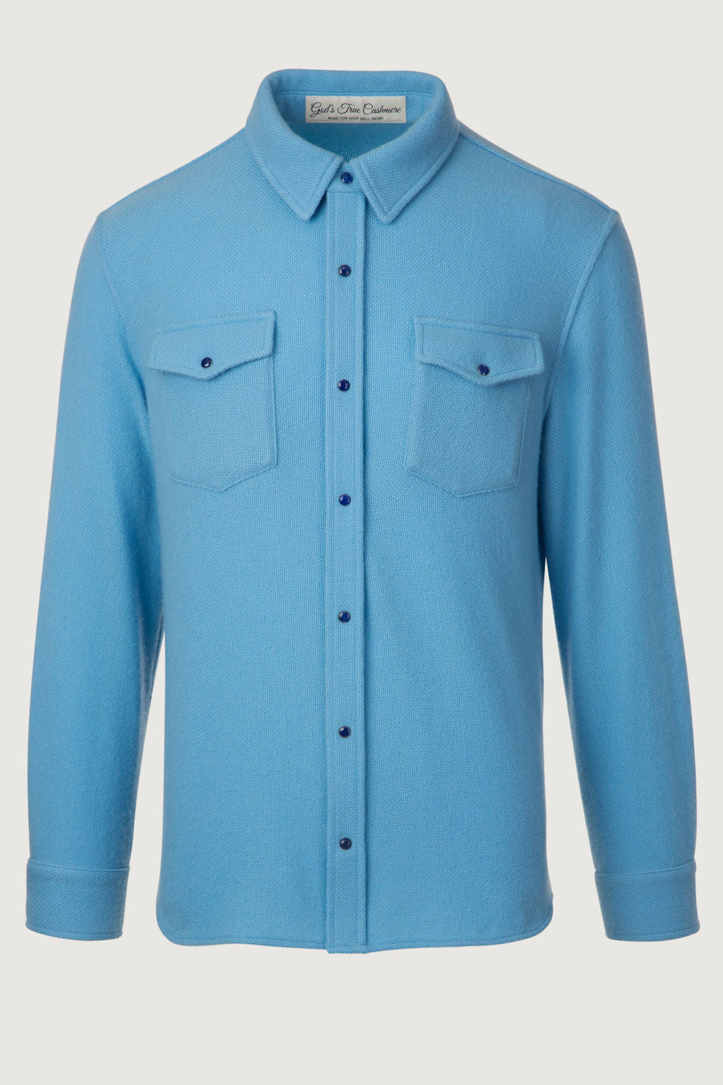 Blue Lagoon Solid Cashmere Shirt