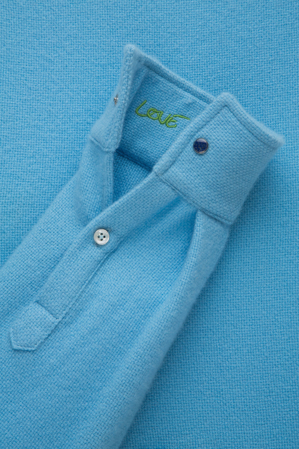 Blue Lagoon Solid Cashmere Shirt