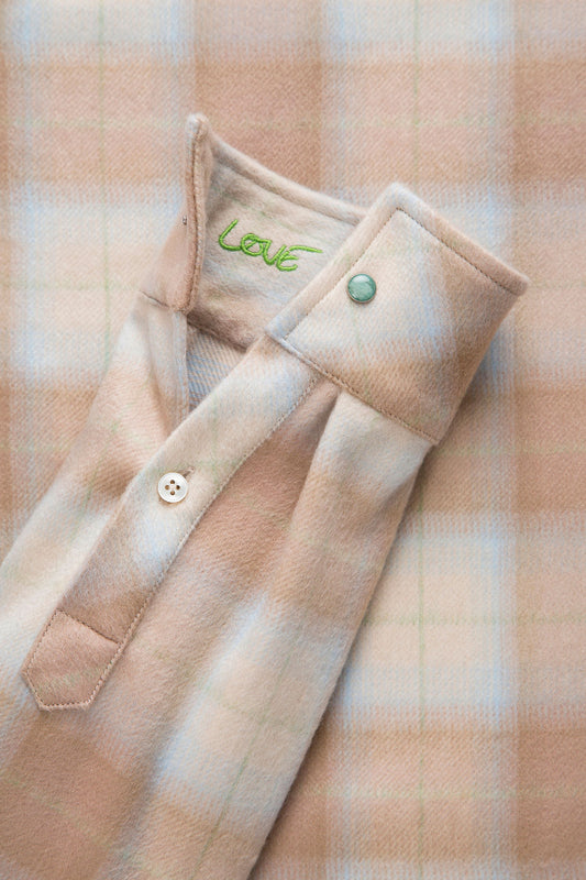 Champagne Tartan Cashmere Shirt