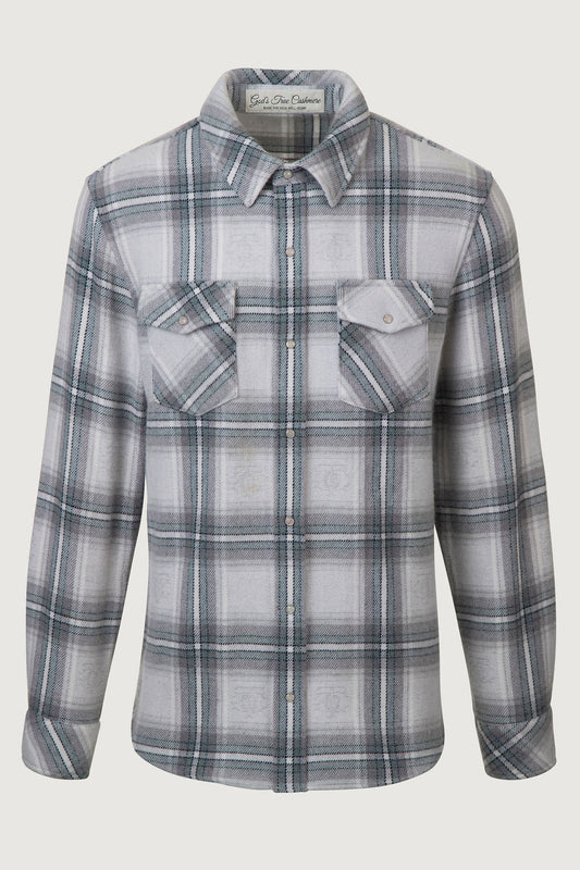 Cloud Light Tartan Cashmere Shirt